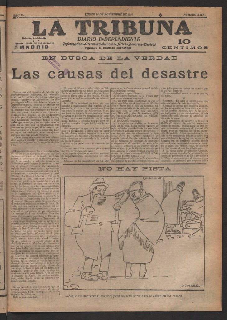 Miniatura de La Tribuna del 14 de noviembre de 1921