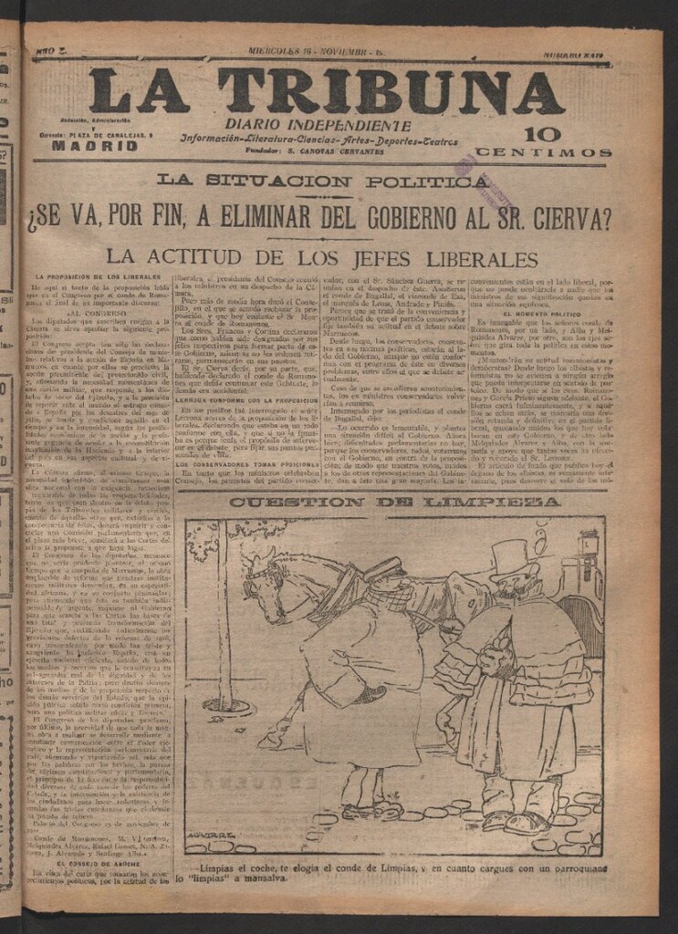 Miniatura de La Tribuna del 16 de noviembre de 1921