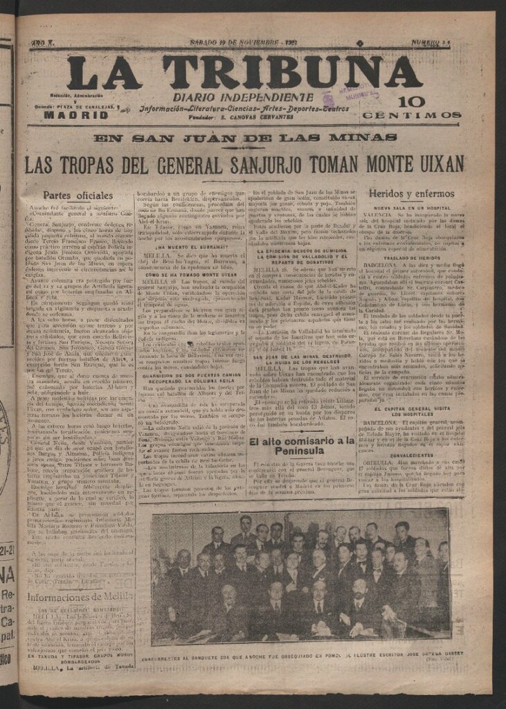 Miniatura de La Tribuna del 19 de noviembre de 1921