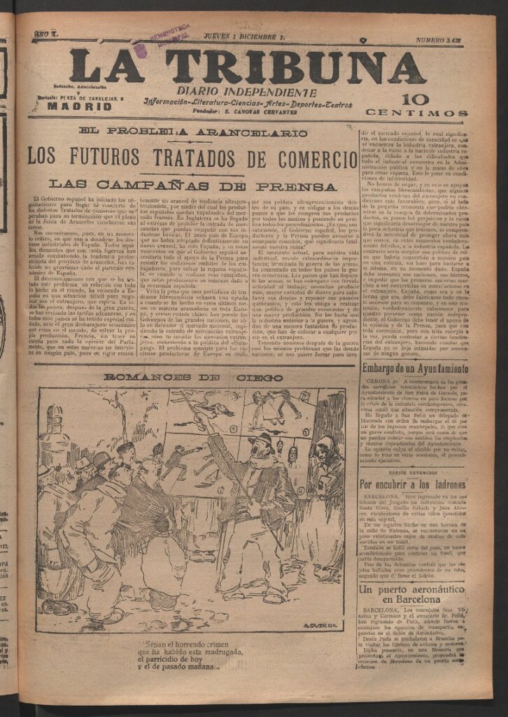 Miniatura de La Tribuna del 1 de diciembre de 1921