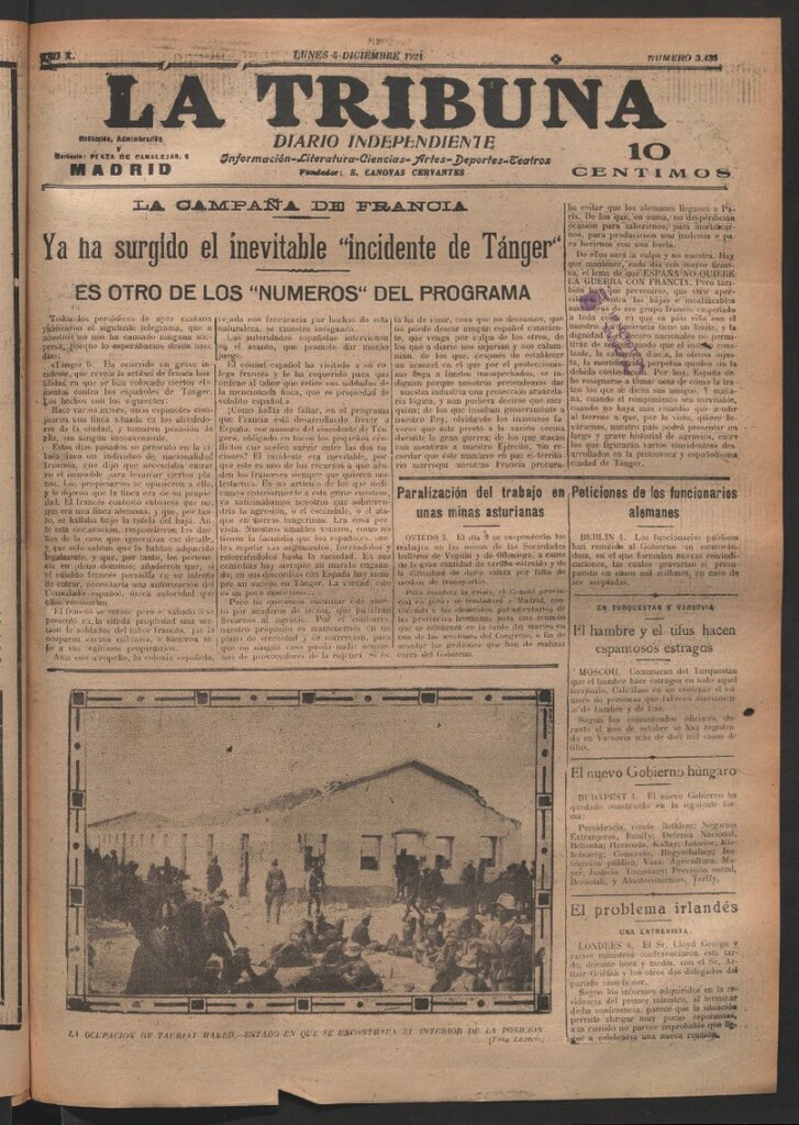 Miniatura de La Tribuna del 5 de diciembre de 1921