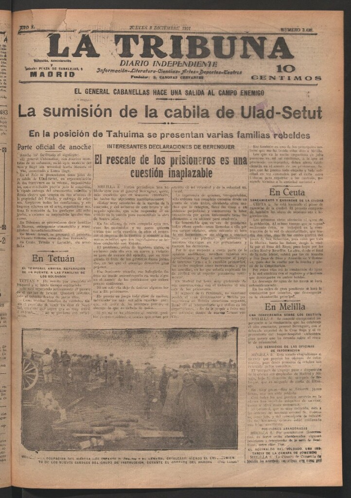 Miniatura de La Tribuna del 8 de diciembre de 1921