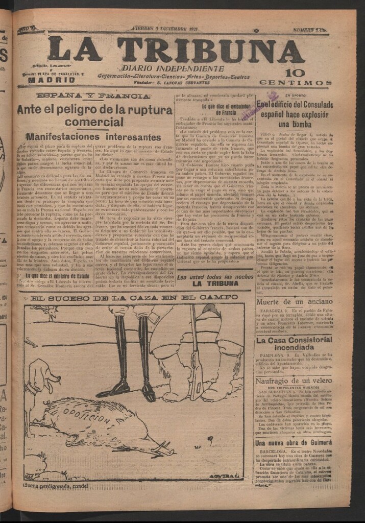 Miniatura de La Tribuna del 9 de diciembre de 1921