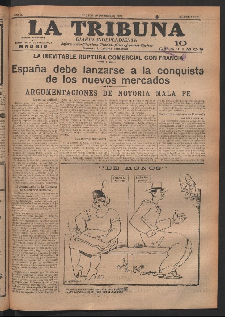 Miniatura de La Tribuna del 10 de diciembre de 1921