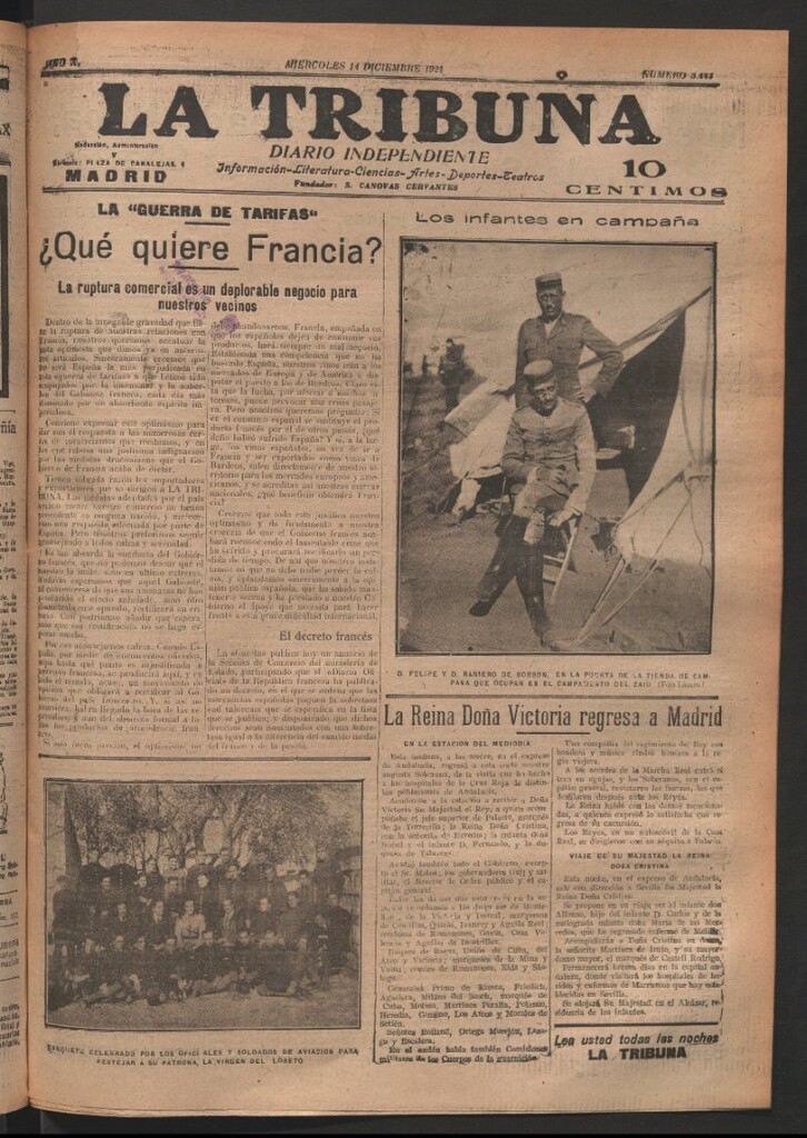 Miniatura de La Tribuna del 14 de diciembre de 1921