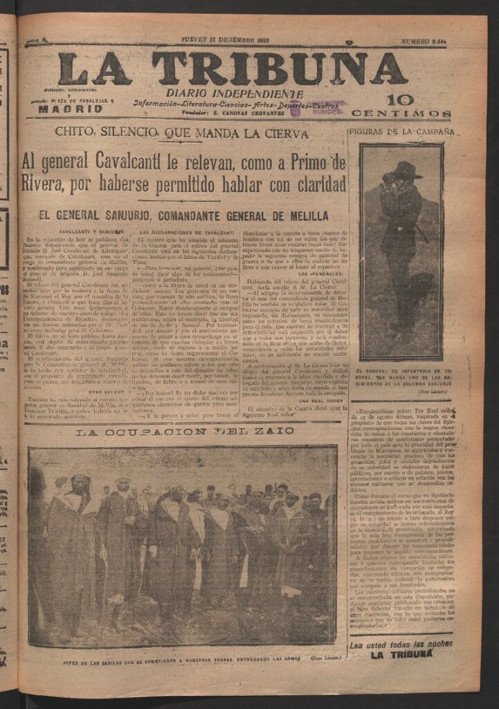 Miniatura de La Tribuna del 15 de diciembre de 1921