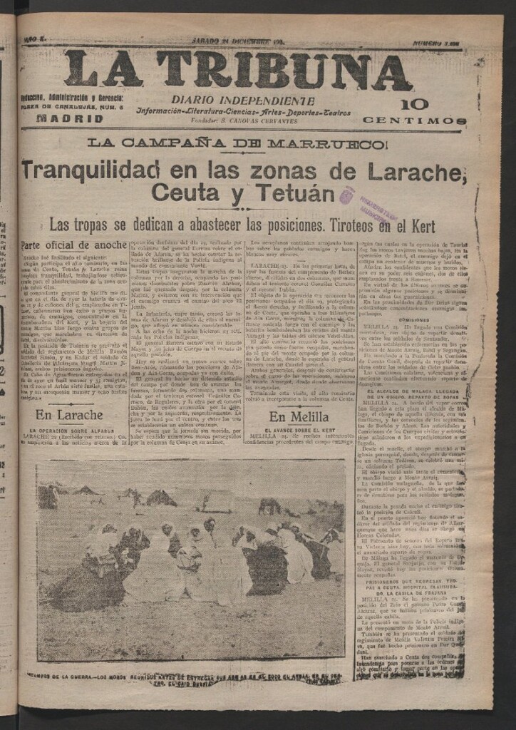 Miniatura de La Tribuna del 24 de diciembre de 1921