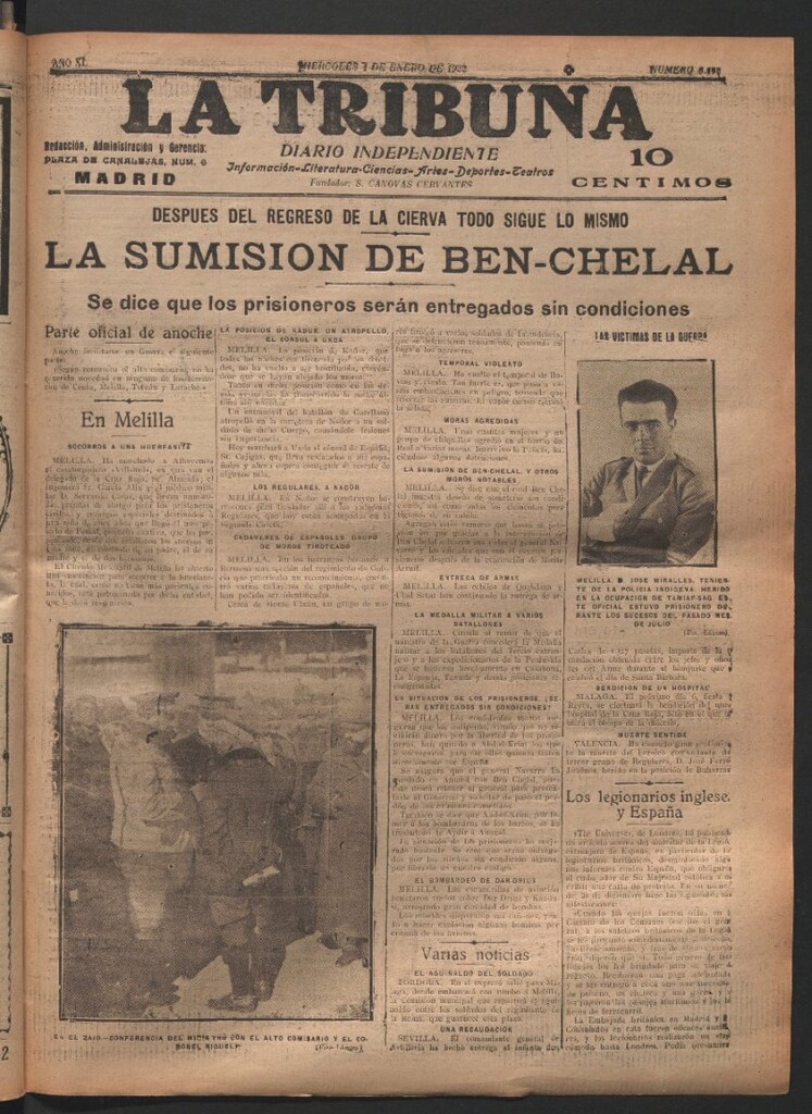 Miniatura de La Tribuna del 4 de enero de 1922