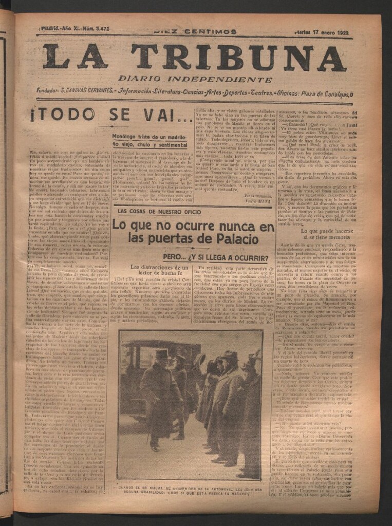 Miniatura de La Tribuna del 17 de enero de 1922