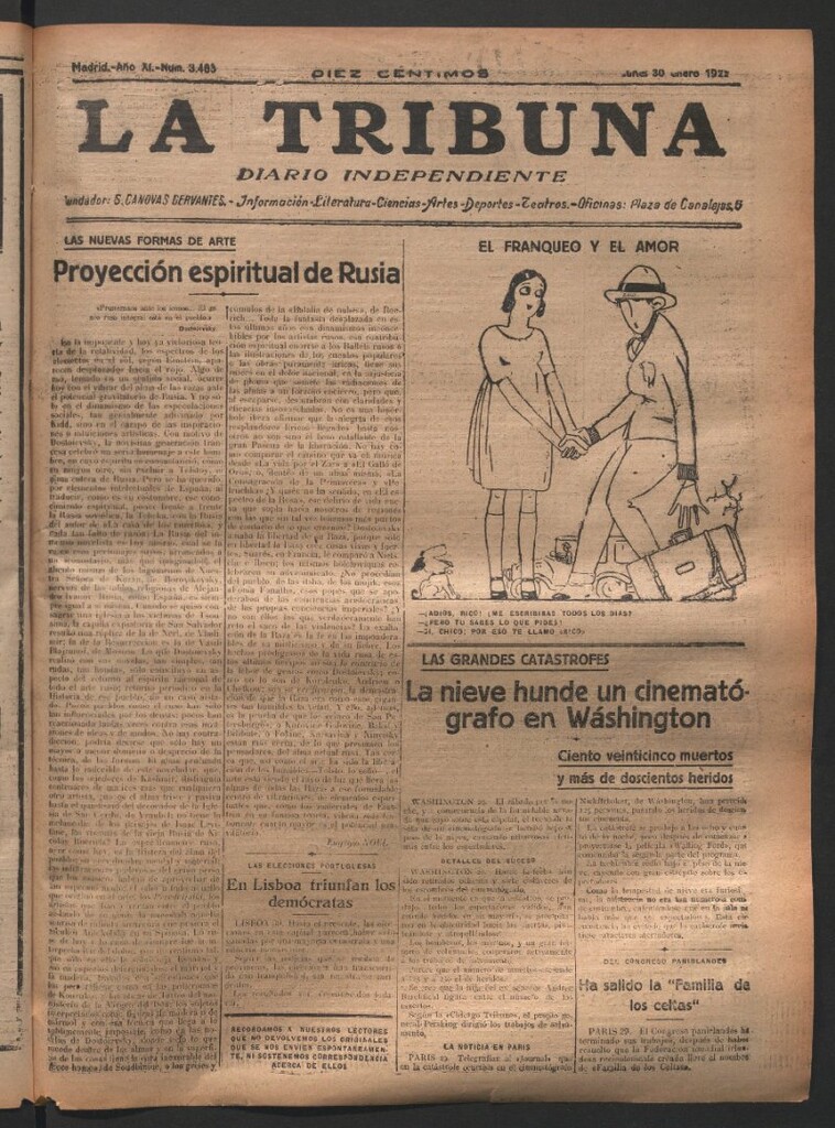 Miniatura de La Tribuna del 30 de enero de 1922