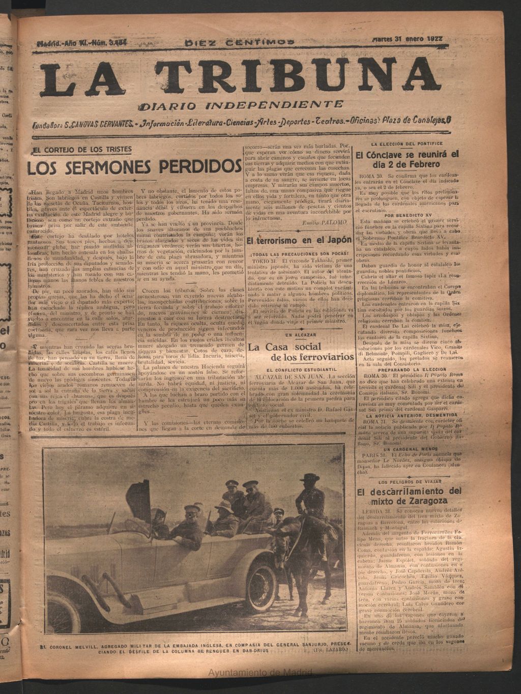 Miniatura de La Tribuna del 31 de enero de 1922