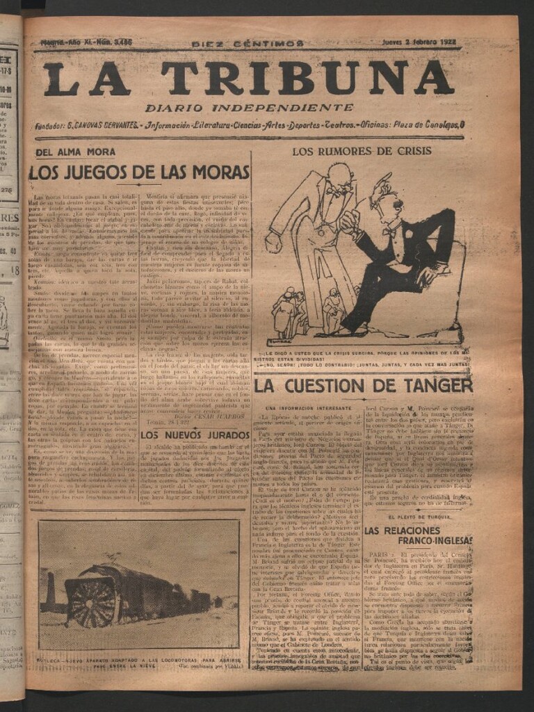 Miniatura de La Tribuna del 2 de febrero de 1922