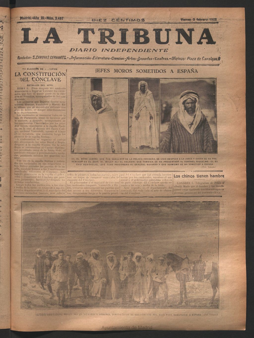 Miniatura de La Tribuna del 3 de febrero de 1922