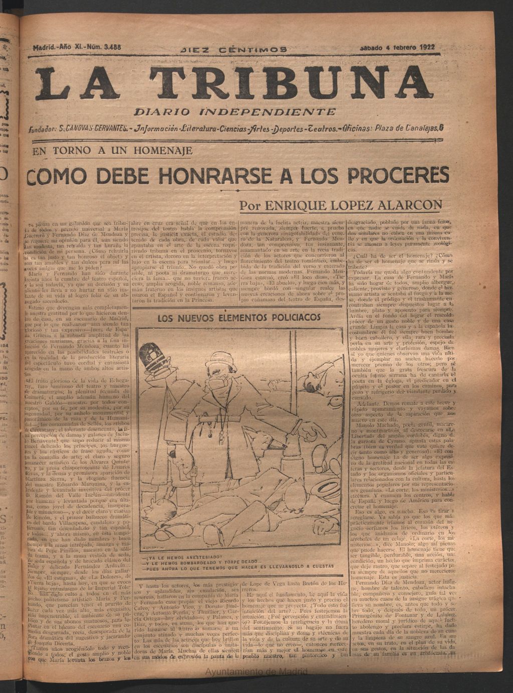 Miniatura de La Tribuna del 4 de febrero de 1922
