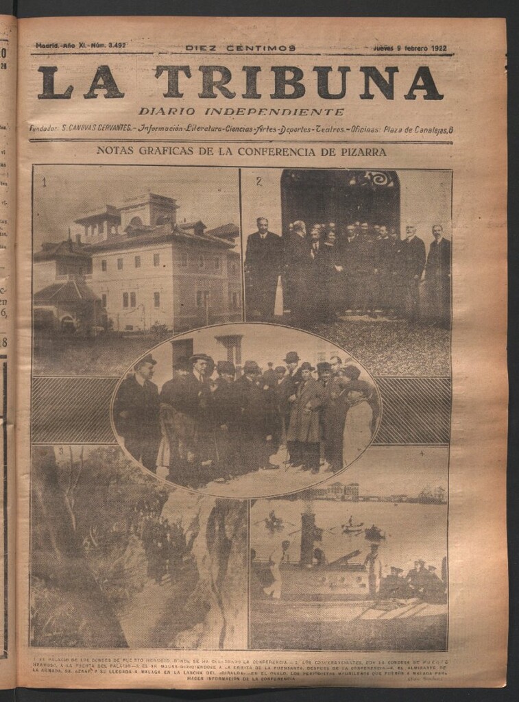 Miniatura de La Tribuna del 9 de febrero de 1922