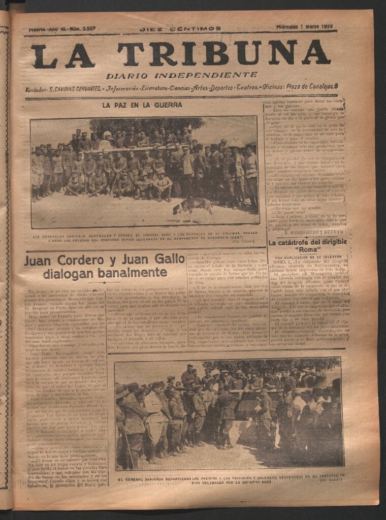 Miniatura de La Tribuna del 1 de marzo de 1922