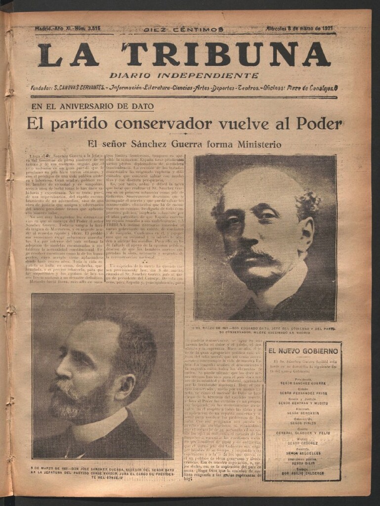 Miniatura de La Tribuna del 8 de marzo de 1922