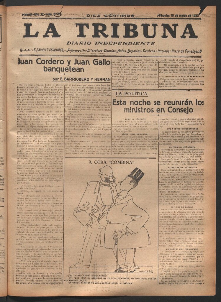 Miniatura de La Tribuna del 15 de marzo de 1922