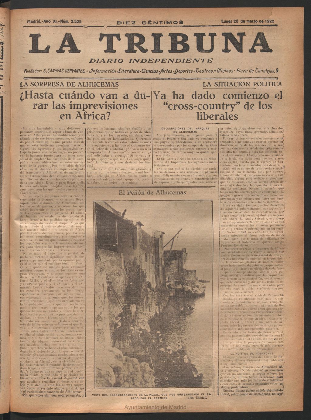 Miniatura de La Tribuna del 20 de marzo de 1922