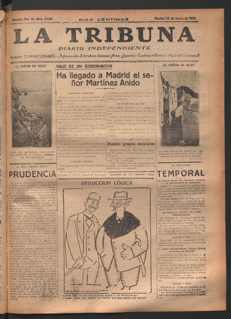 Miniatura de La Tribuna del 28 de marzo de 1922