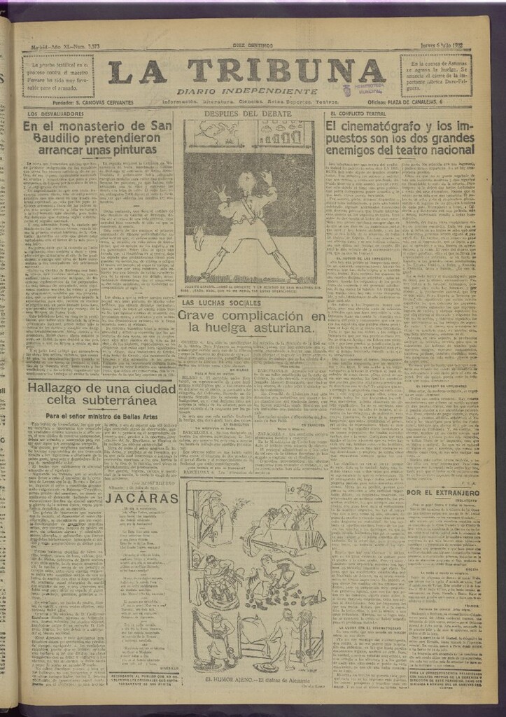 Miniatura de La Tribuna del 6 de julio de 1922