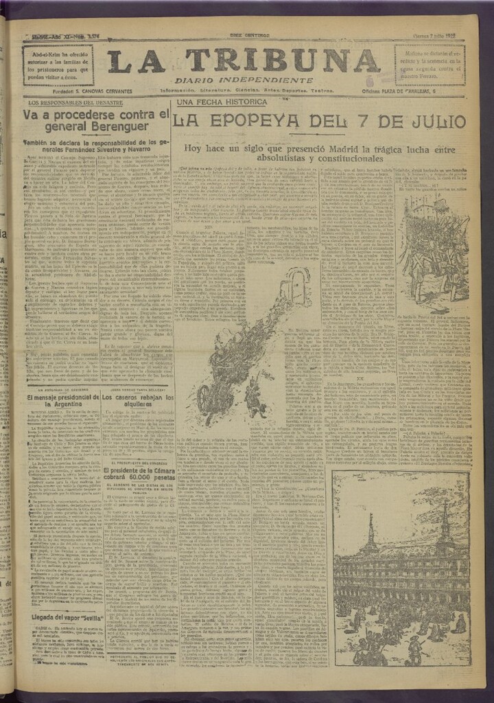 Miniatura de La Tribuna del 7 de julio de 1922