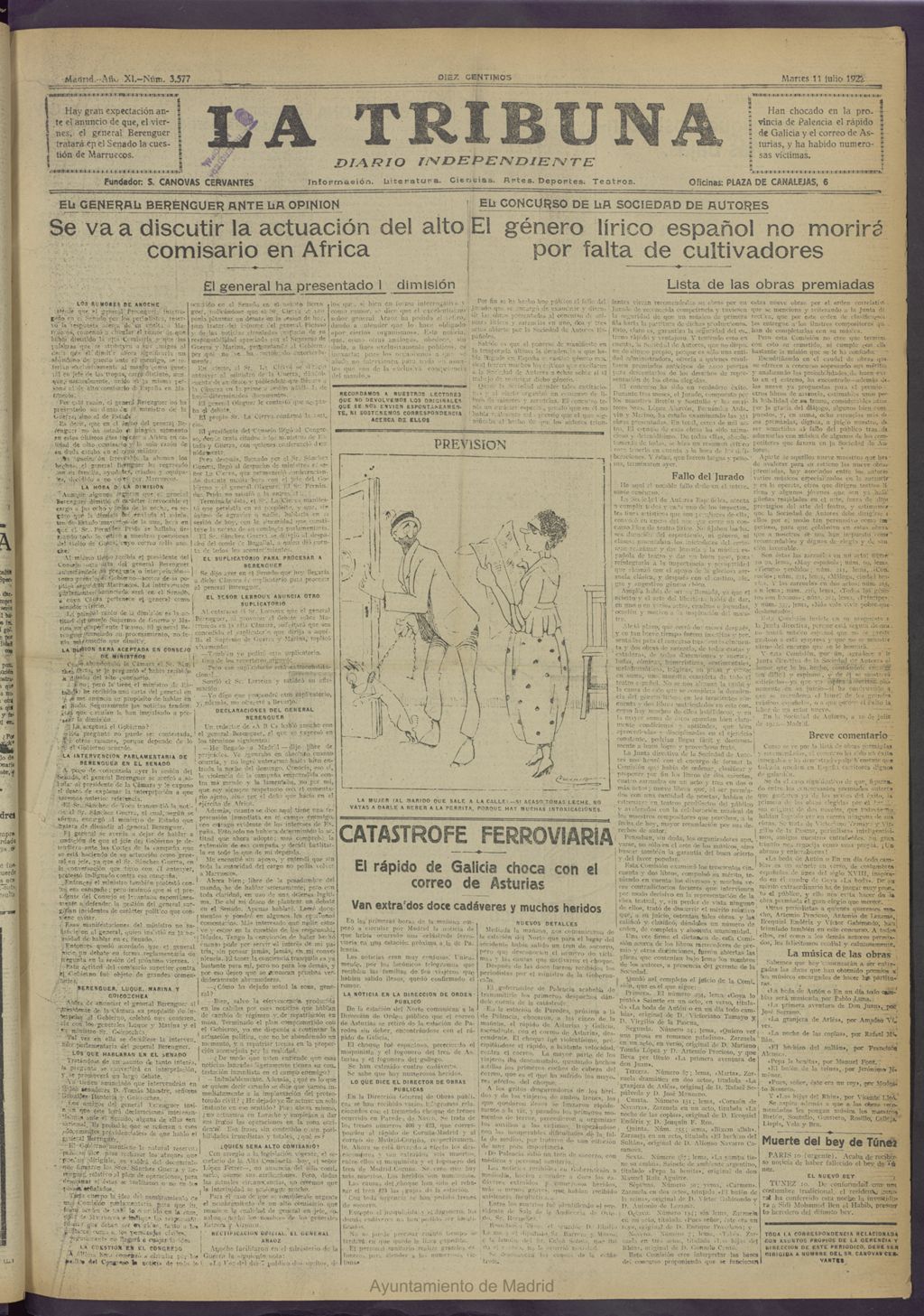 Miniatura de La Tribuna del 11 de julio de 1922