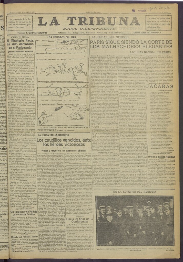 Miniatura de La Tribuna del 20 de julio de 1922