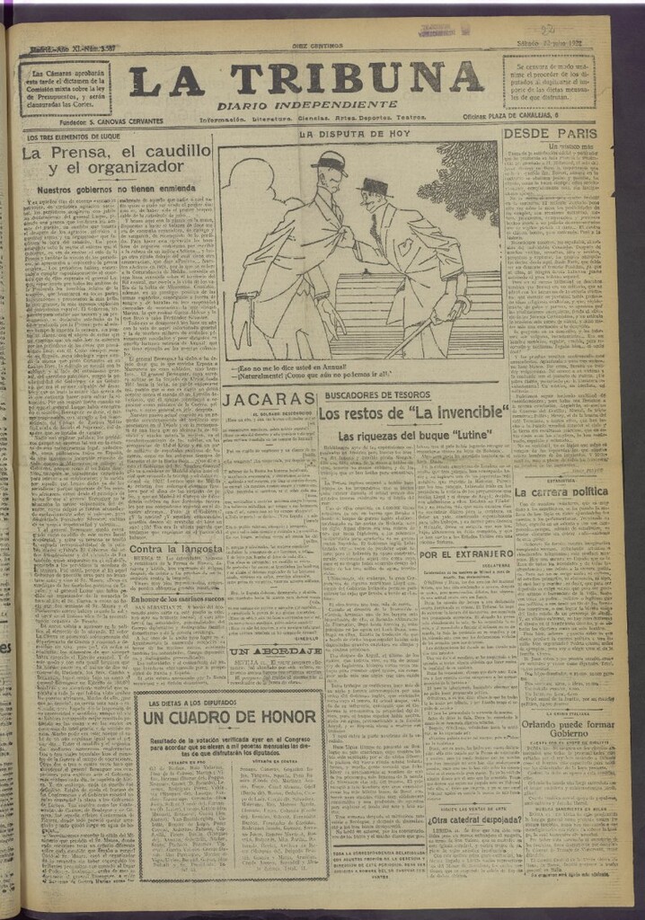 Miniatura de La Tribuna del 22 de julio de 1922