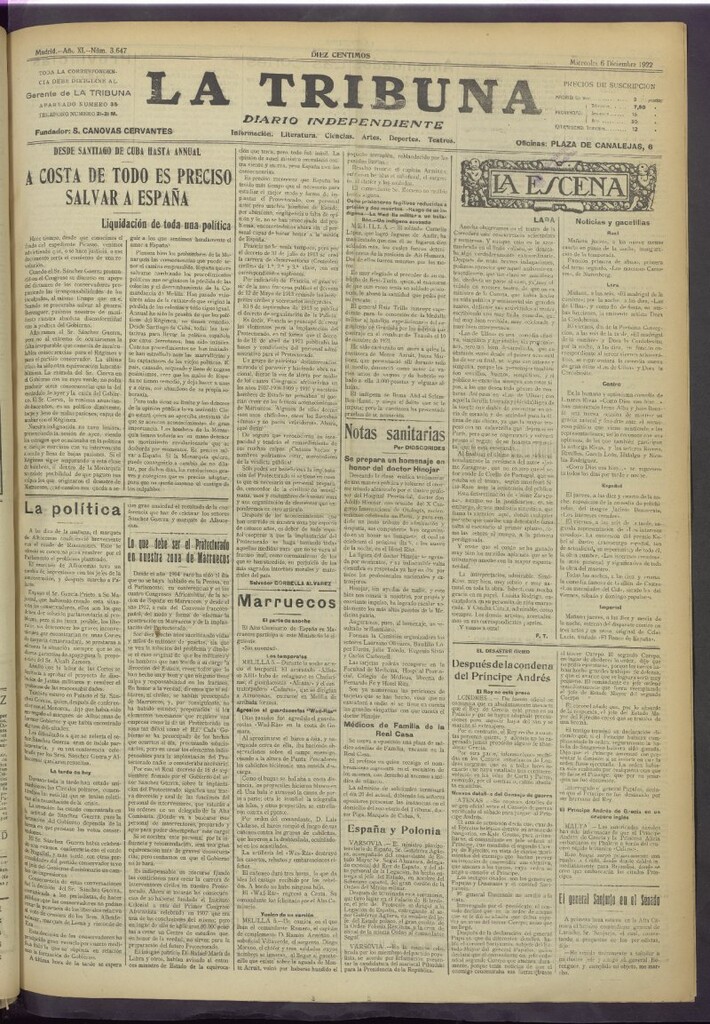 Miniatura de La Tribuna del 6 de diciembre de 1922