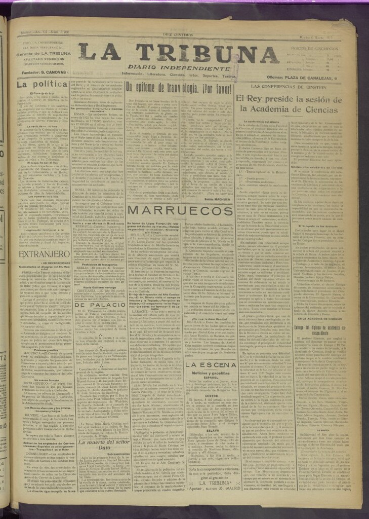 Miniatura de La Tribuna del 6 de marzo de 1923