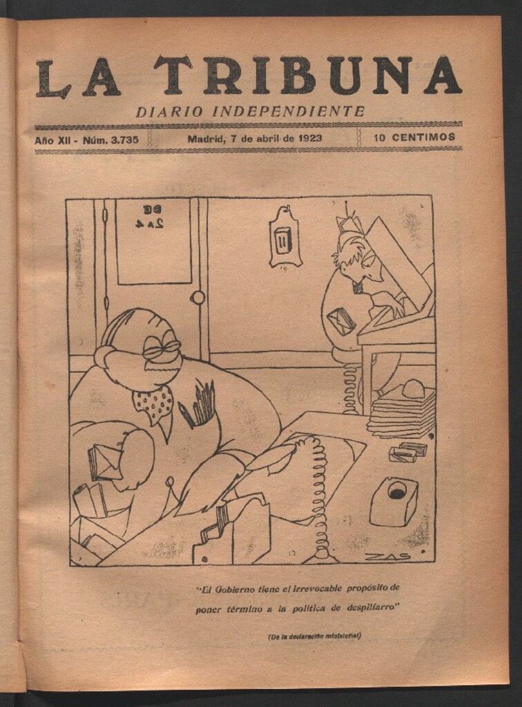 Miniatura de La Tribuna del 7 de abril de 1923