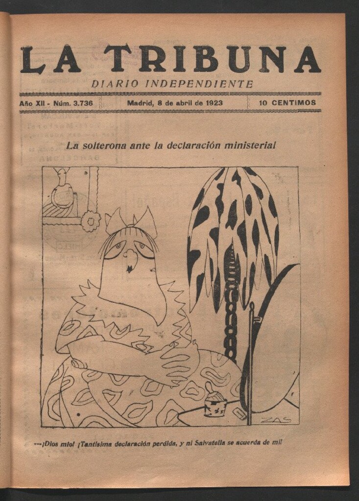 Miniatura de La Tribuna del 8 de abril de 1923