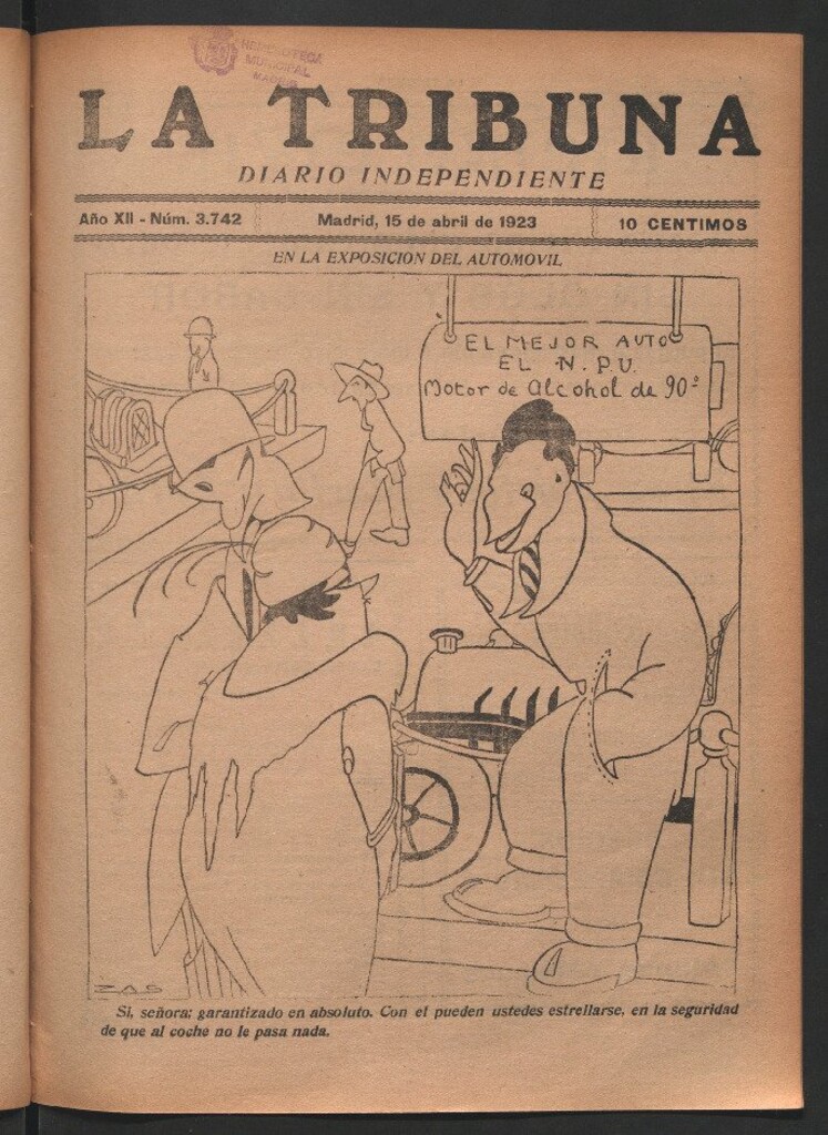 Miniatura de La Tribuna del 15 de abril de 1923
