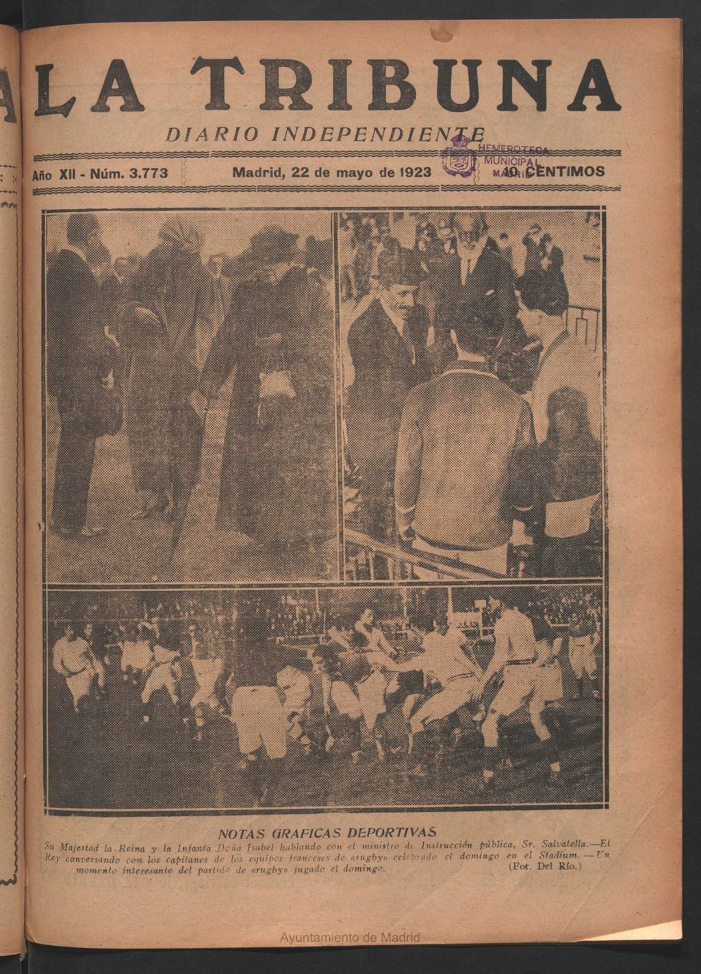 Miniatura de La Tribuna del 22 de mayo de 1923