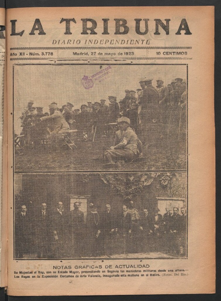 Miniatura de La Tribuna del 27 de mayo de 1923