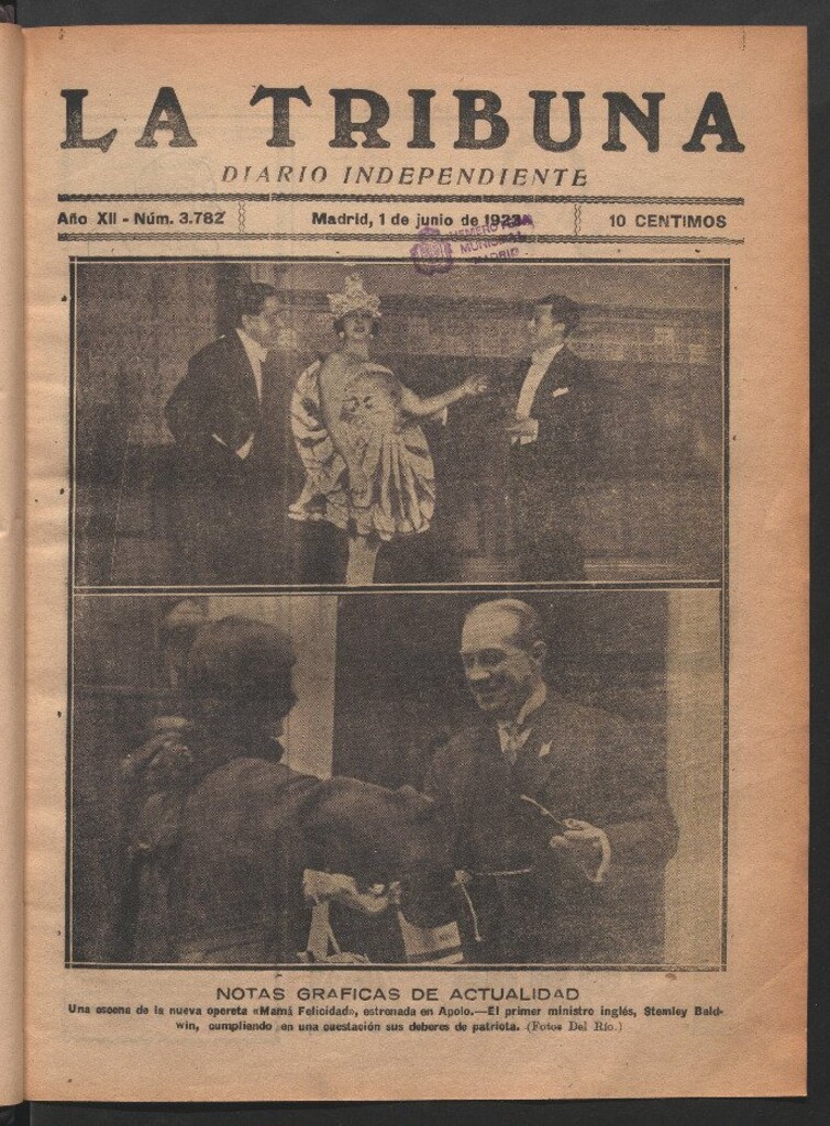 Miniatura de La Tribuna del 1 de junio de 1923