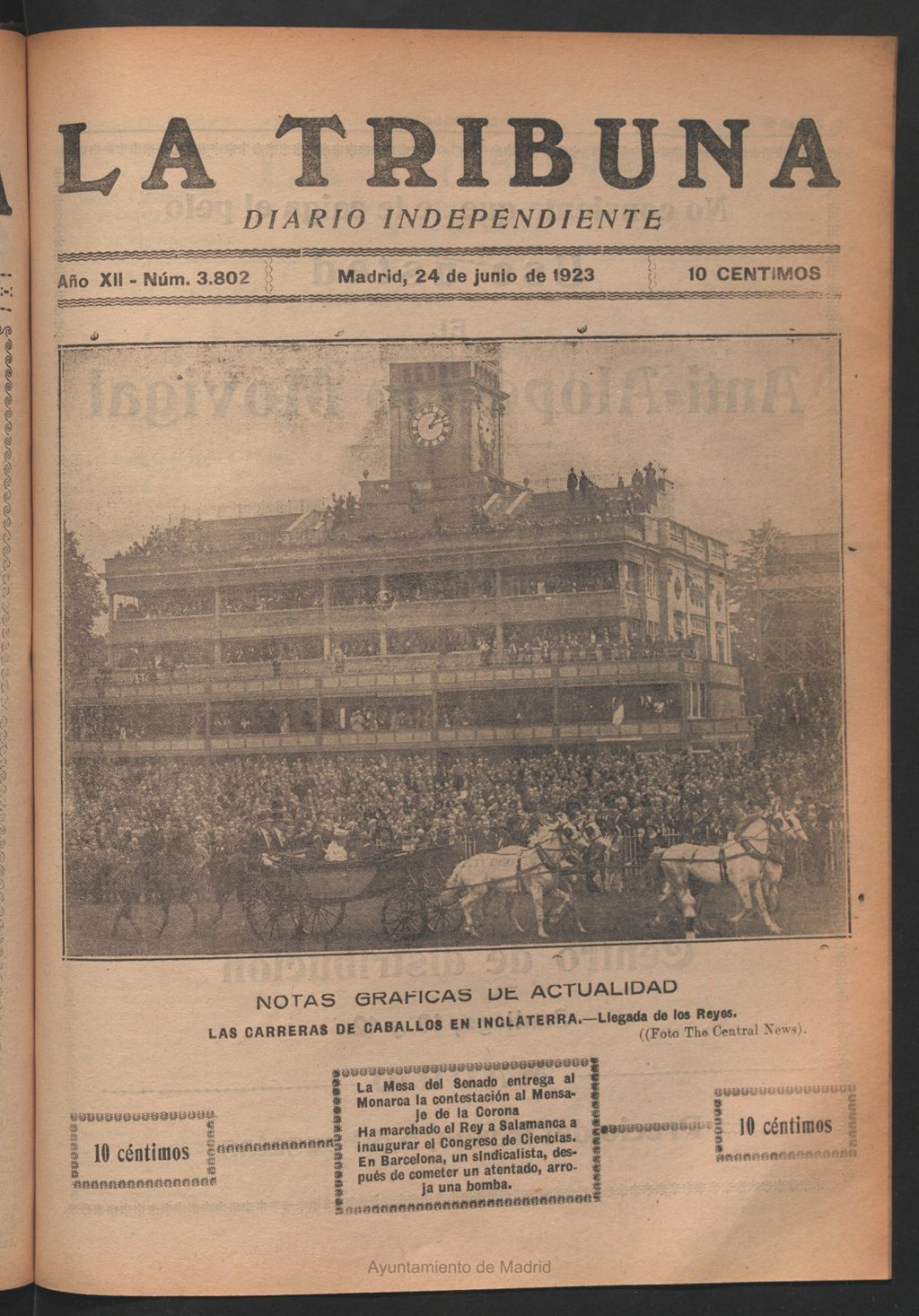 Miniatura de La Tribuna del 24 de junio de 1923