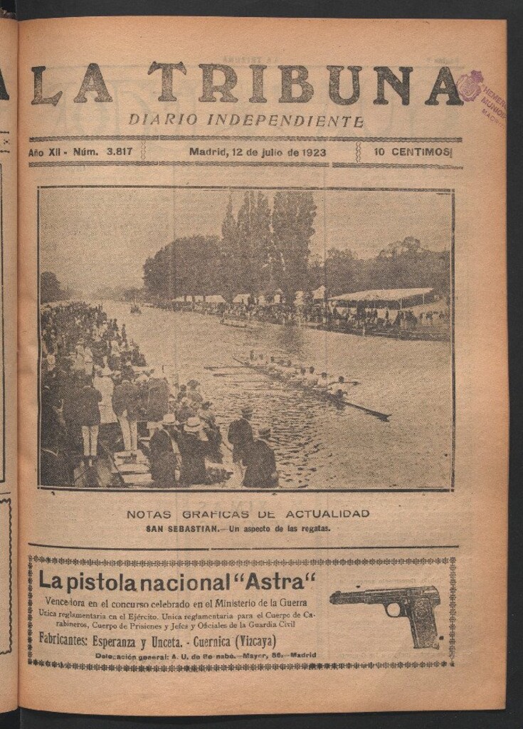 Miniatura de La Tribuna del 12 de julio de 1923