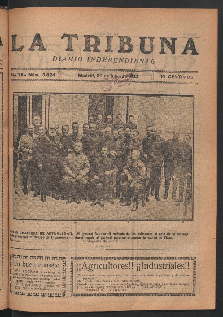 Miniatura de La Tribuna del 20 de julio de 1923