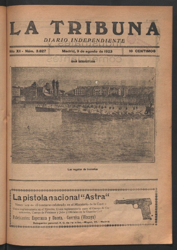 Miniatura de La Tribuna del 9 de agosto de 1923