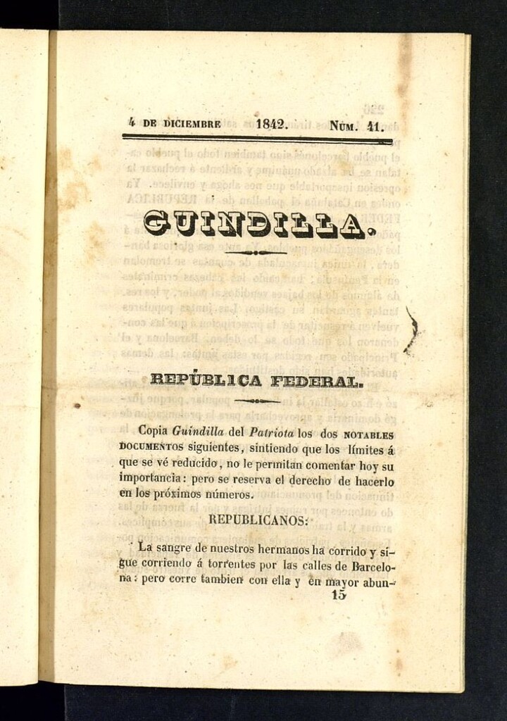 Miniatura de Guindilla del 4 de diciembre de 1842