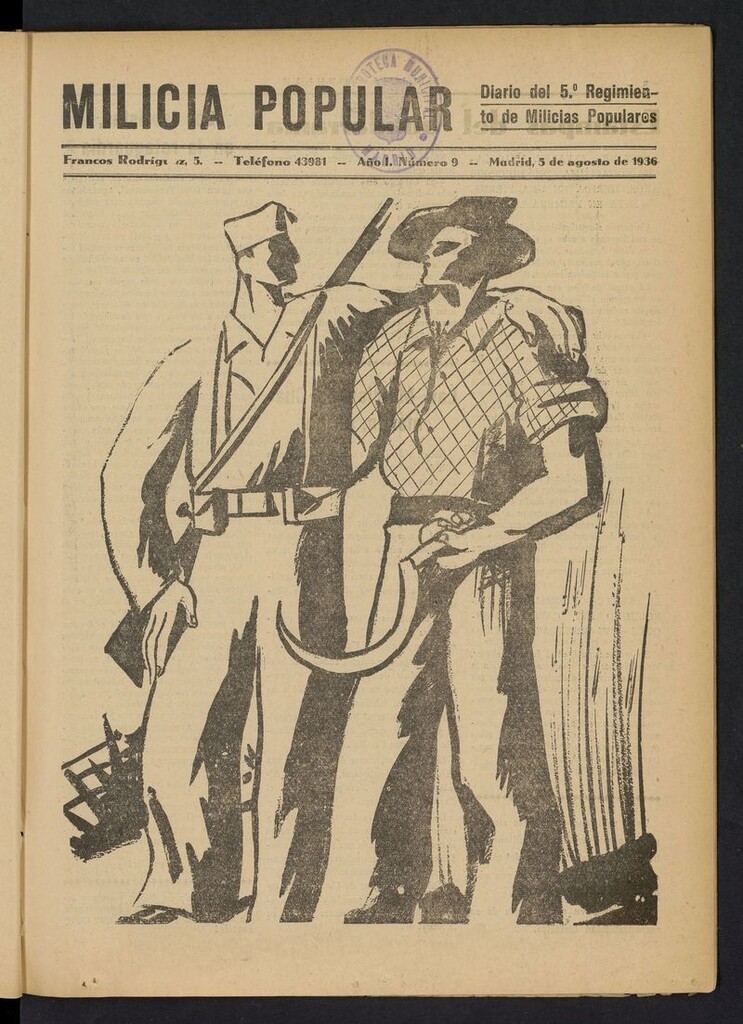 Miniatura de Milicia Popular: diario del 5º Regimiento de Milicias Populares del 5 de agosto de 1936