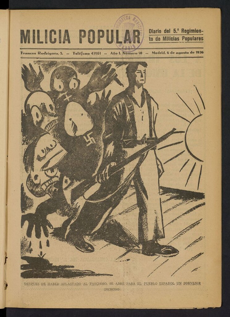 Miniatura de Milicia Popular: diario del 5º Regimiento de Milicias Populares del 6 de agosto de 1936