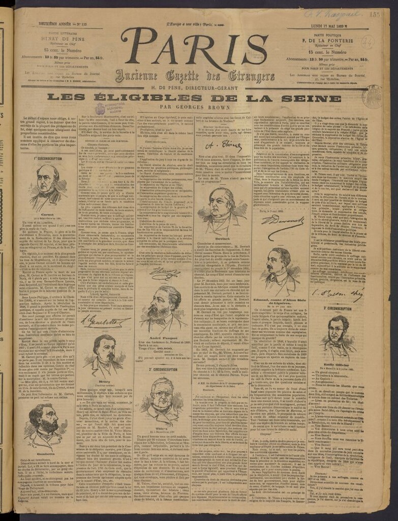 Miniatura de Paris: ancienne gazette des étrangers del 17 de mayo de 1869