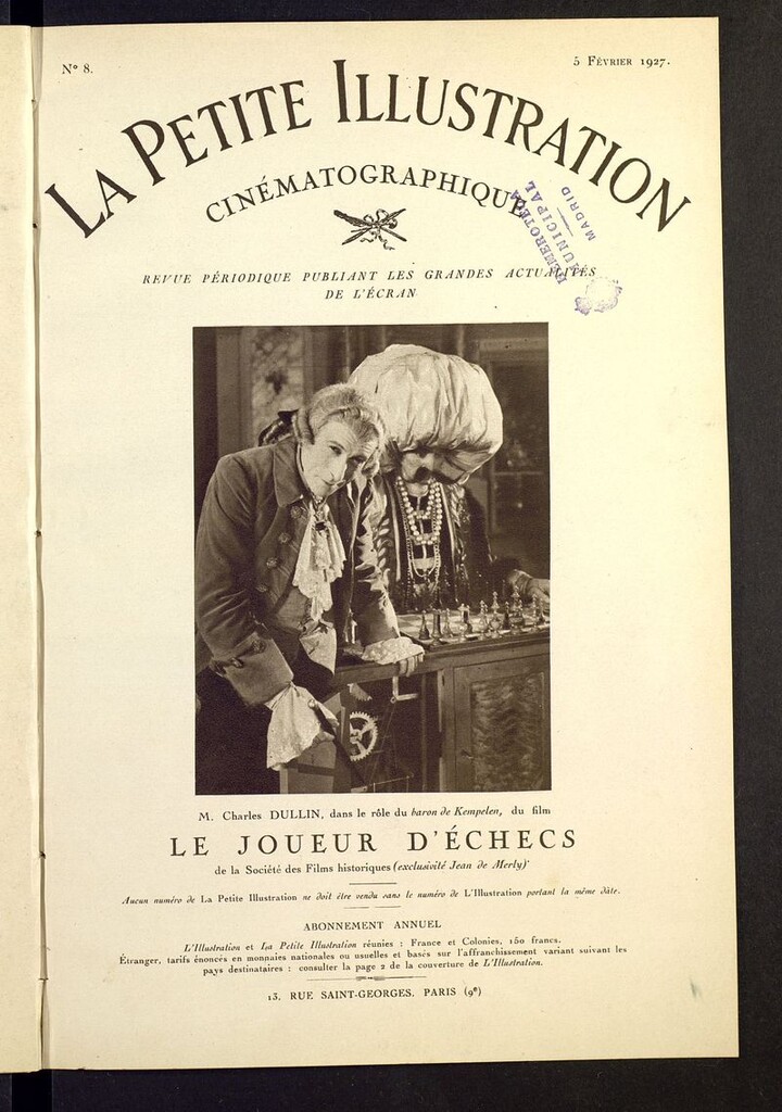 Miniatura de La Petite Illustration Cinematographique del 5 de febrero de 1927