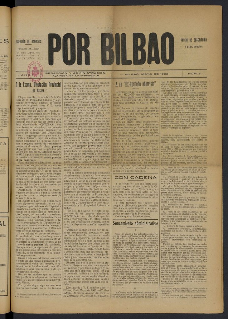 Miniatura de Por Bilbao de mayo de 1922