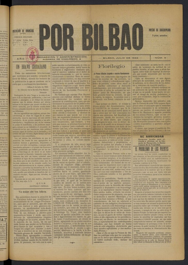 Miniatura de Por Bilbao de julio de 1922