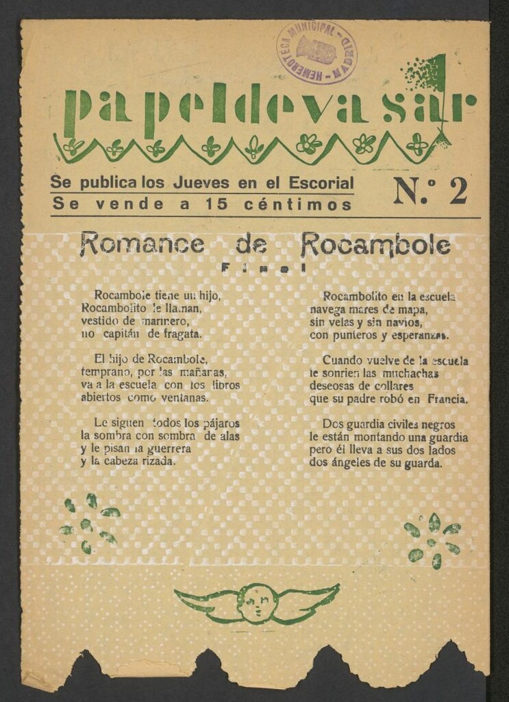 Miniatura de Papel de Vasar de 1929, nº 2