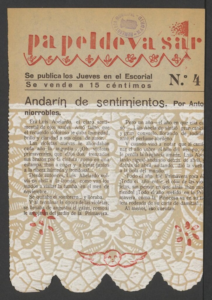 Miniatura de Papel de Vasar de 1929, nº 4